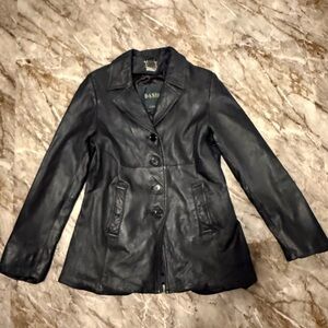 Danier Classic Black Leather Jacket